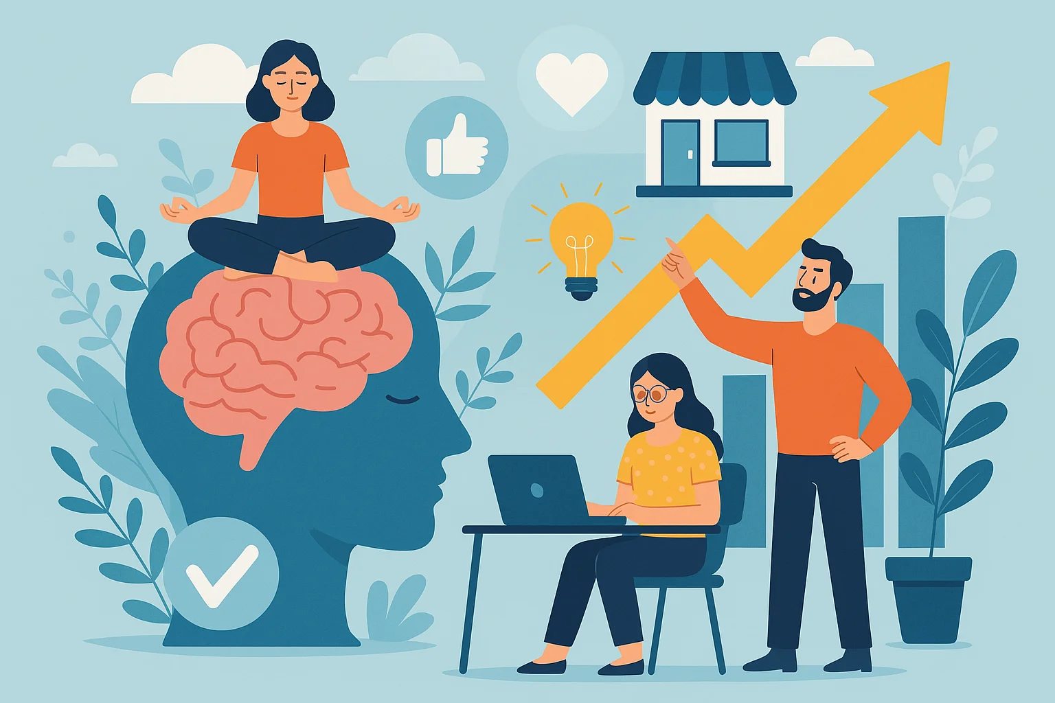 imagem ilustrativa sobre saude mental de negocios locais